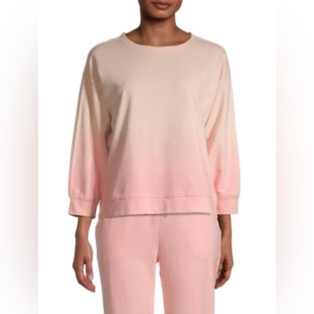 Beachlunchlounge Pink Ombre Boxy Sweatshirt Relaxed Fit Medium